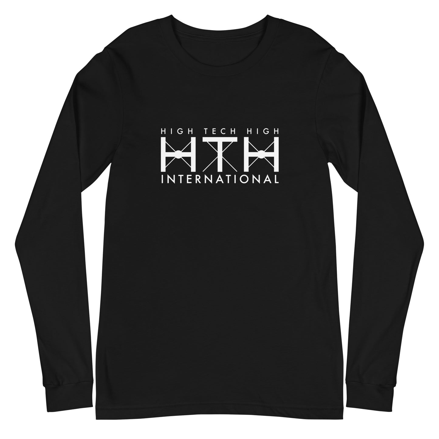 Unisex Long Sleeve Tee, Official Logo, white lettering